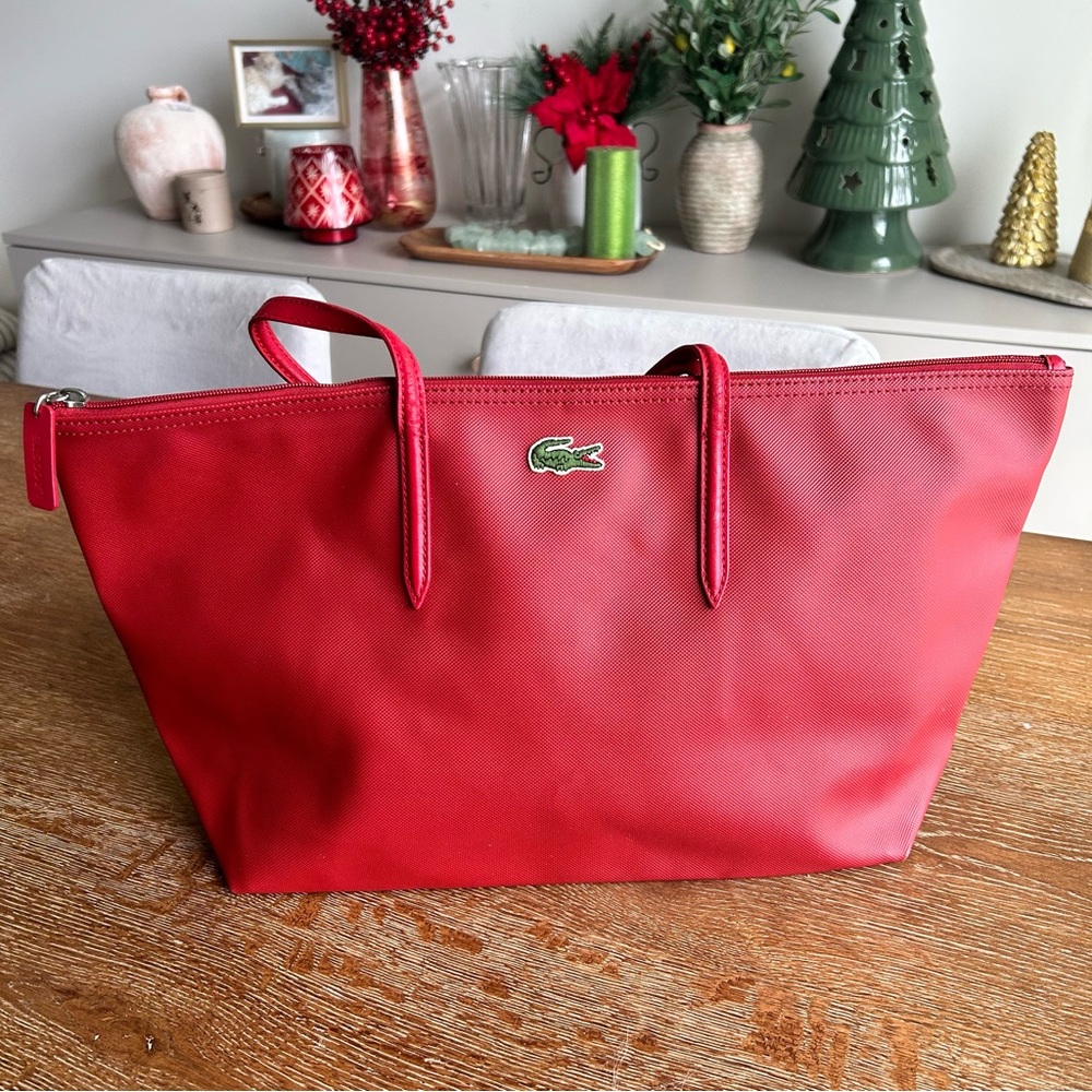 Lacoste Vintage Red Tote Bag